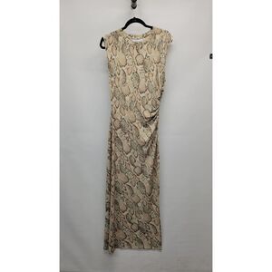 Fourteenth Place Animal Print Ruched Jersey